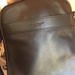 Black Leather Coach Crossbody Bag New Authentic